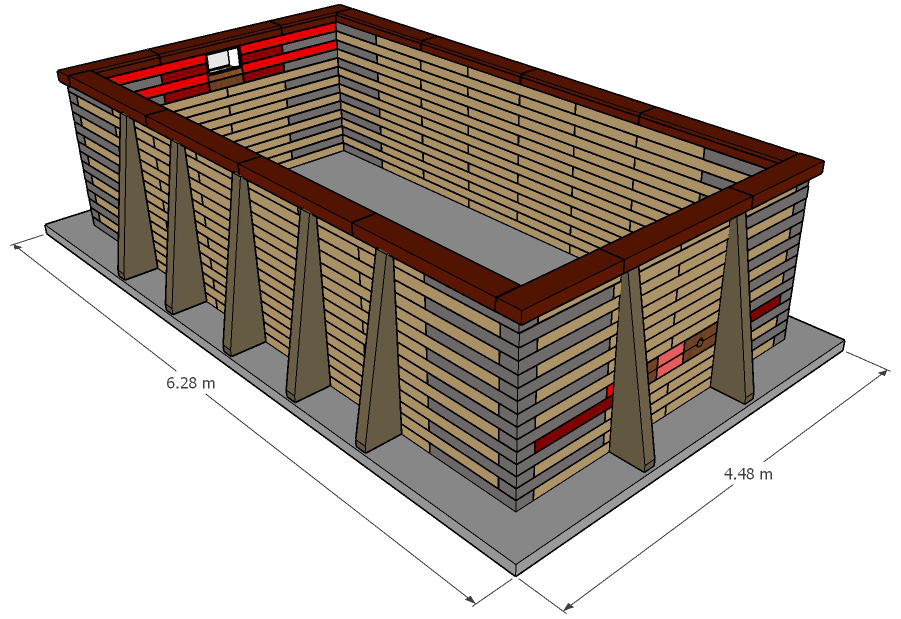 Pose 1/3 enterrée ou hors-sol